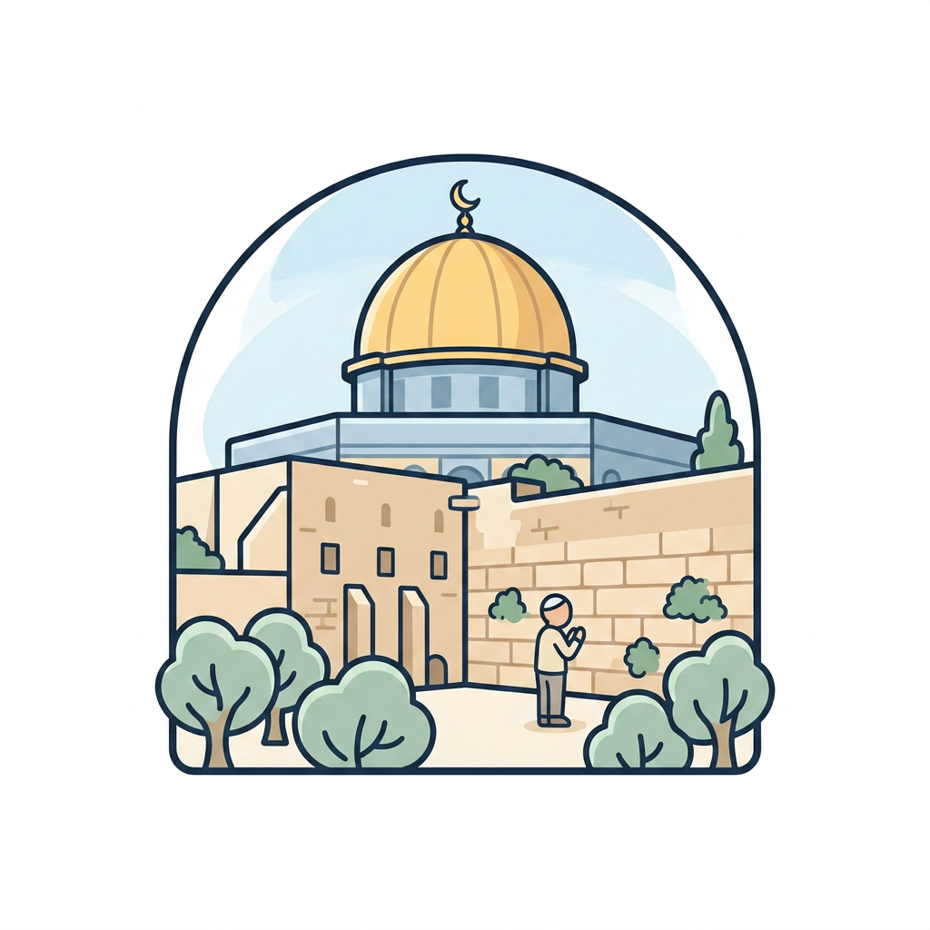 AI Design for Создай простую и понятную картинку-символ современный 🌍 Jerusalem для детей и взрослых с аутизмом. Символ должен передавать одно действие, предмет или эмоцию без лишних деталей и фона. Белый фон.
Требования:
Минималистичный стиль.
Используй легкие цвета.
Один символ на картинку.
Высокий контраст.
Без текста и подписей.
Чёткие контуры и простые формы.
Дружелюбный, спокойный визуальный стиль.
Размер и композиция одинаковы для всех символов.