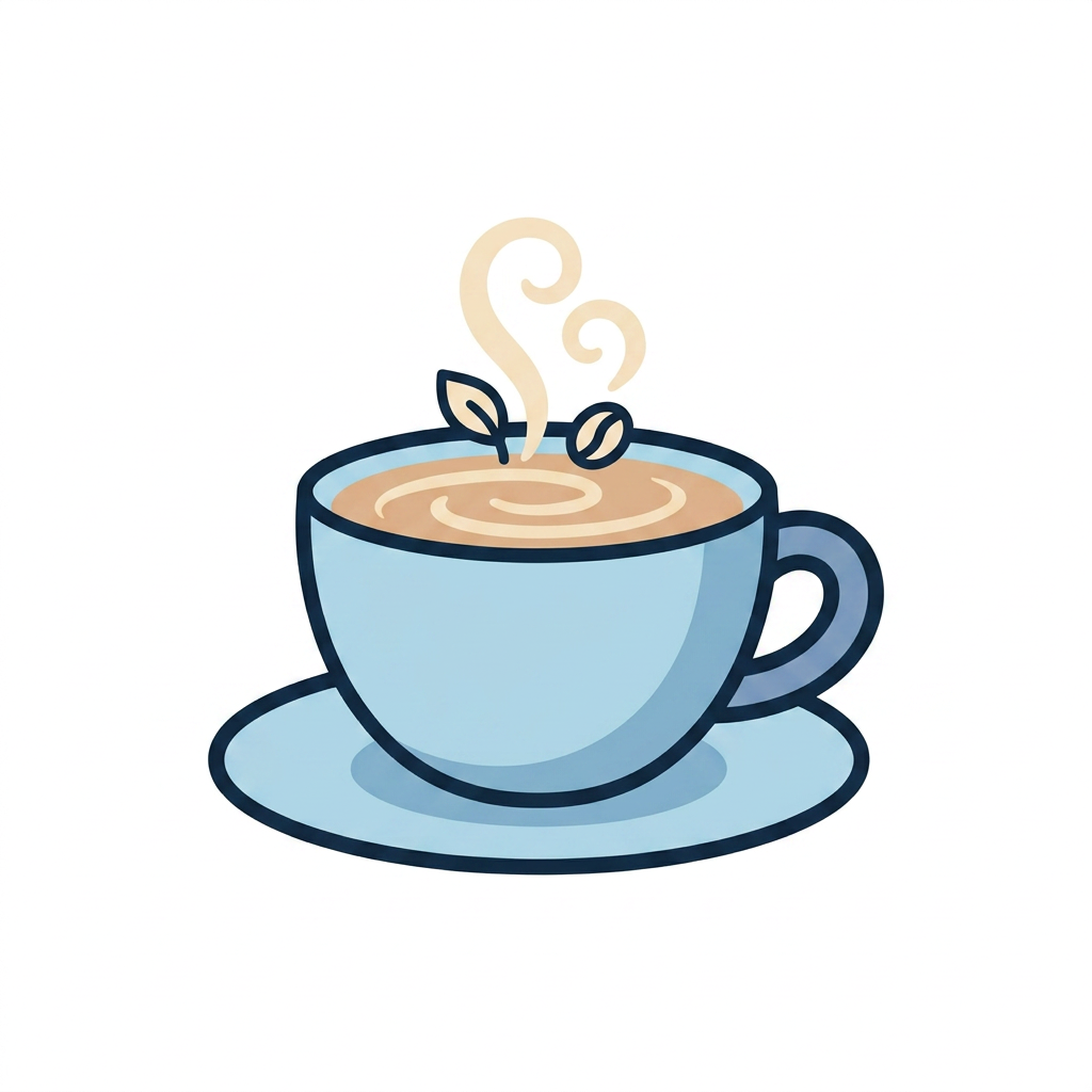 AI Design for Создай простую и понятную картинку-символ ☕ Tea & Coffee для детей и взрослых с аутизмом. Символ должен передавать одно действие, предмет или эмоцию без лишних деталей и фона. Белый фон.
Требования:
Минималистичный стиль.
Используй легкие цвета.
Один символ на картинку.
Высокий контраст.
Без текста и подписей.
Чёткие контуры и простые формы.
Дружелюбный, спокойный визуальный стиль.
Размер и композиция одинаковы для всех символов.