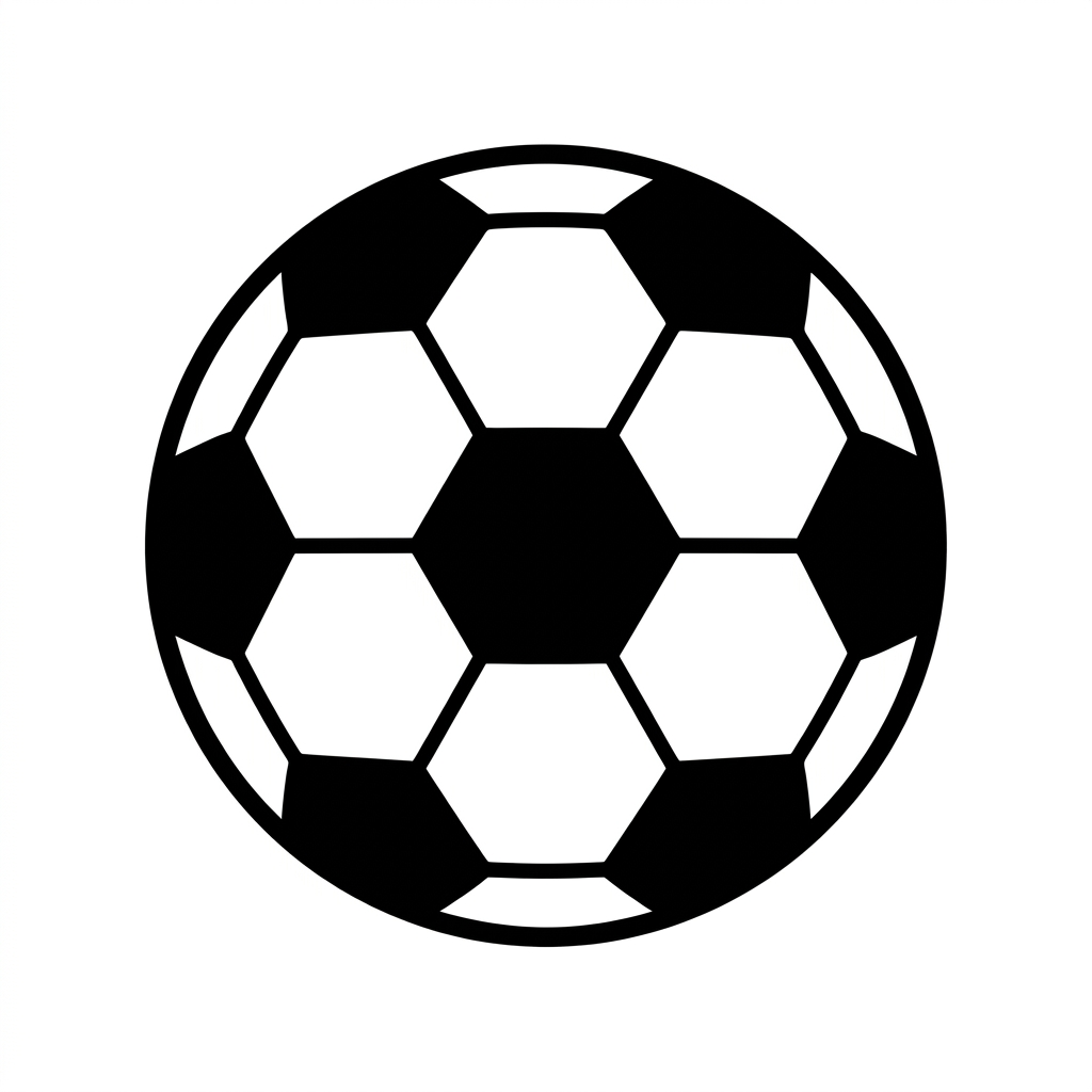 AI Design for Создай простую и понятную картинку-символ черно белый ⚽ Sports для детей и взрослых с аутизмом. Символ должен передавать одно действие, предмет или эмоцию без лишних деталей и фона. Белый фон.
Требования:
Минималистичный стиль.
Используй легкие цвета.
Один символ на картинку.
Высокий контраст.
Без текста и подписей.
Чёткие контуры и простые формы.
Дружелюбный, спокойный визуальный стиль.
Размер и композиция одинаковы для всех символов.