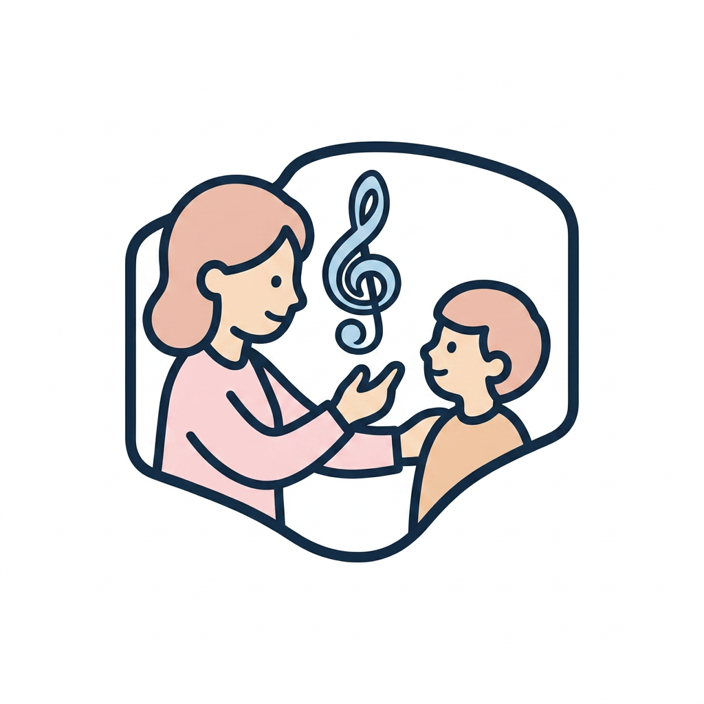 AI Design for Создай очень простую и понятную картинку-символ 🎼 Music Lesson детей и взрослых с аутизмом. Без каких либо добавлений вокруг символа. Символ должен передавать одно действие, предмет или эмоцию без лишних деталей и фона. Сделай белый фон. Сделай этот символ - на основе примера.
Требования:
Минималистичный стиль.
Используй легкие цвета.
Один символ на картинку.
Высокий контраст.
Без текста и подписей.
Чёткие контуры и простые формы.
Дружелюбный, спокойный визуальный стиль.
Размер и композиция одинаковы для всех символов.