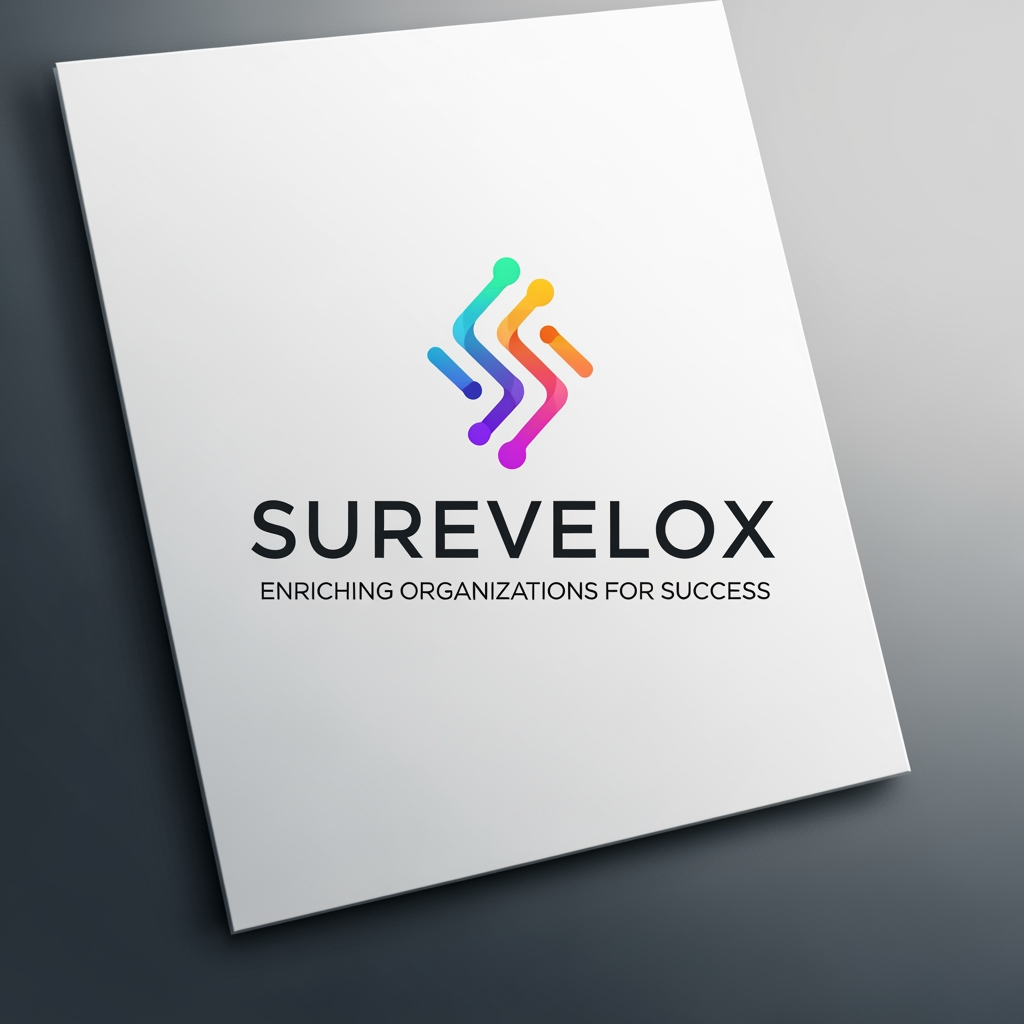 AI Design for design logo for " Surevelox" tagline is : enriching organizations for success
Style guide : logo like Like Amazon or aws, SpaceX, TESLA, TATA