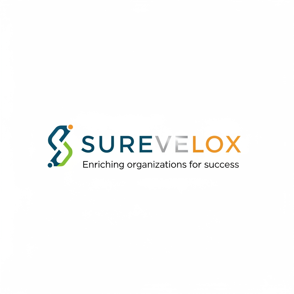 AI Design for design logo for " Surevelox" tagline is : enriching organizations for success
Style guide : logo like Like Amazon or aws, SpaceX, TESLA, TATA