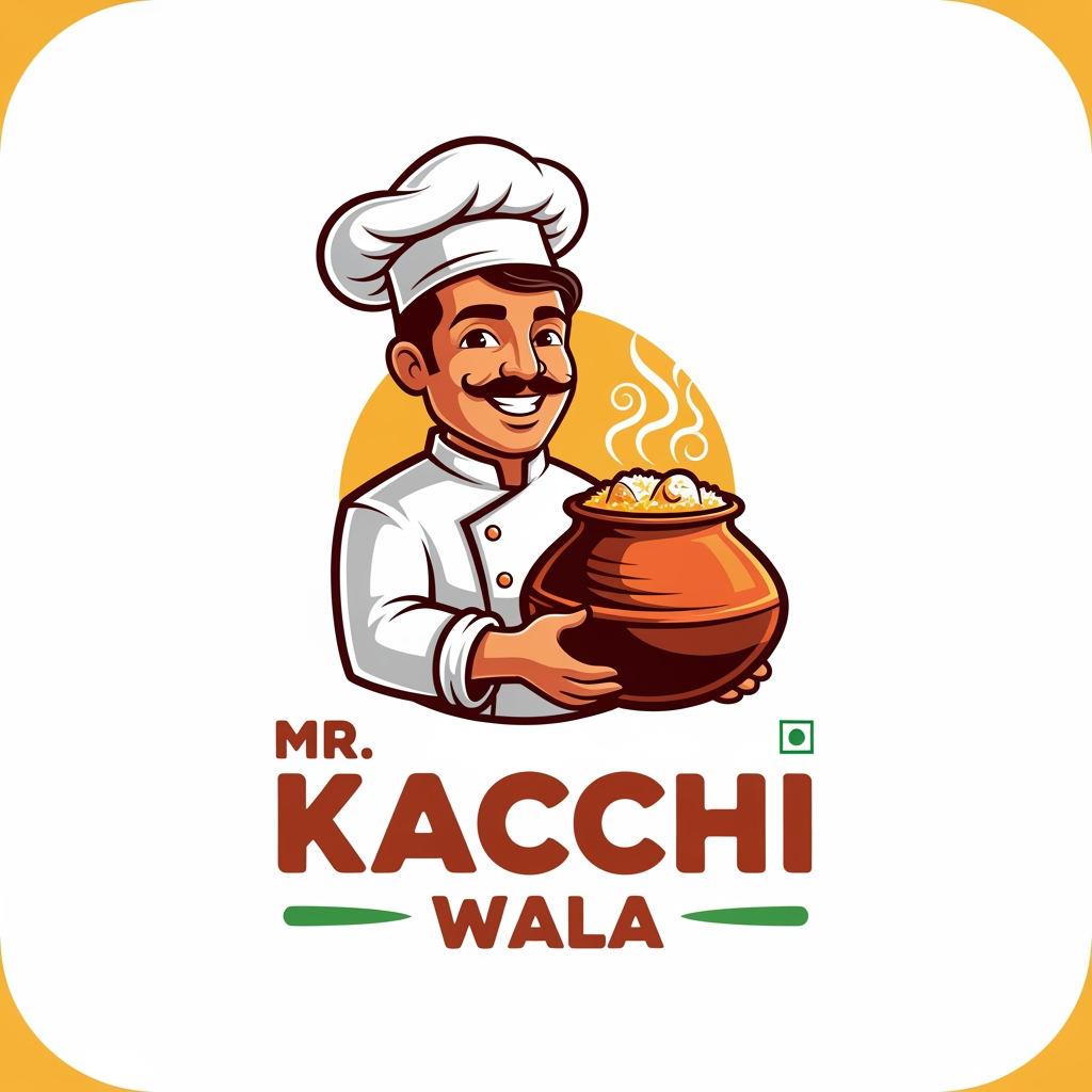 AI Design for I want to create a logo for my busines,,, the business name is Mr. কাচ্চি ওয়ালা