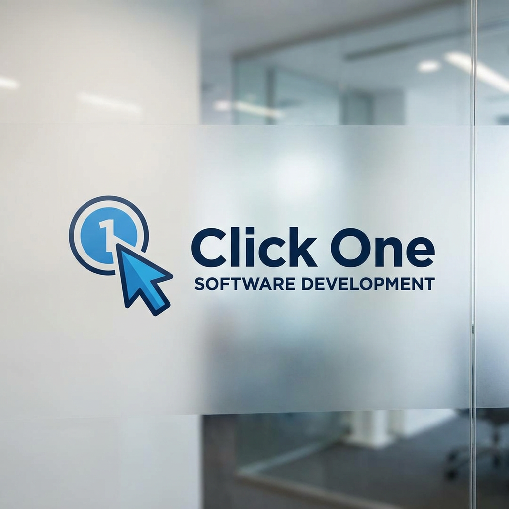 AI Design for A software development company is defined by its logo. "Click One "  ,I mean, what I want is a logo that matches the name.