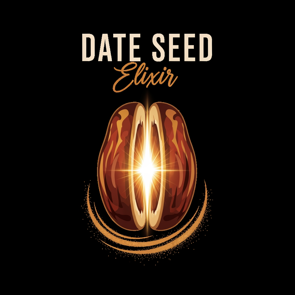 AI Design for give me a logo and name fot dates seeds powder product