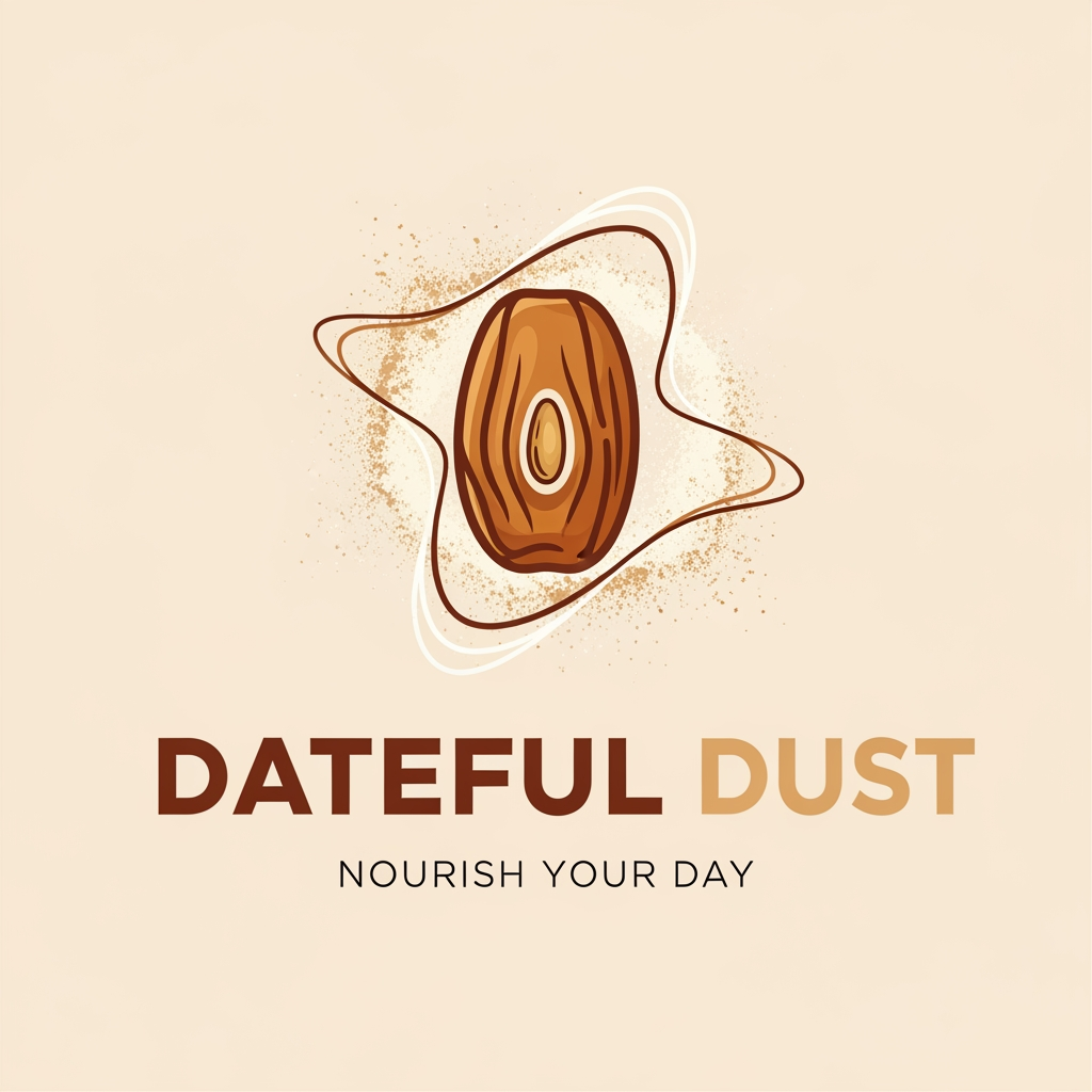 AI Design for give me a logo and name fot dates seeds powder product