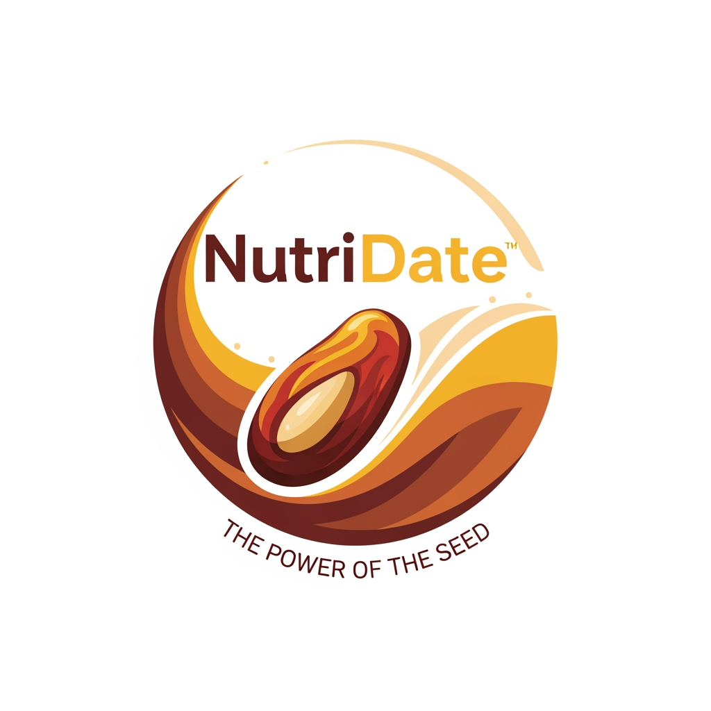 AI Design for give me a logo and name fot dates seeds powder product
