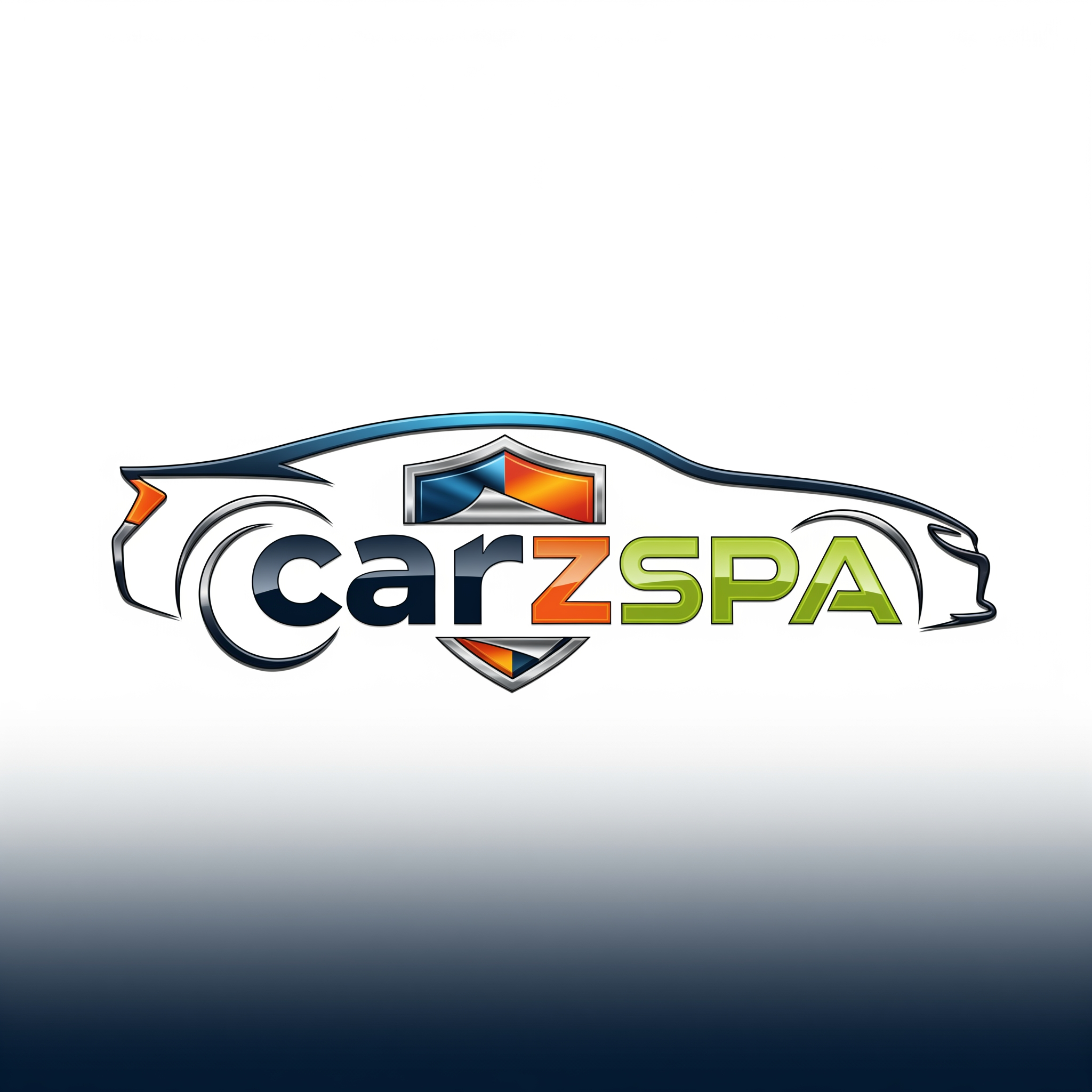 AI Design for i want to design a logo for brand called "carzspa" the brand serviced - Paint Protection, Films Ceramic & Graphene Coatings, Window & Sunroof PPF, Headlight & Interior PPF, Car Detailing, Washing & Interior Cleaning.