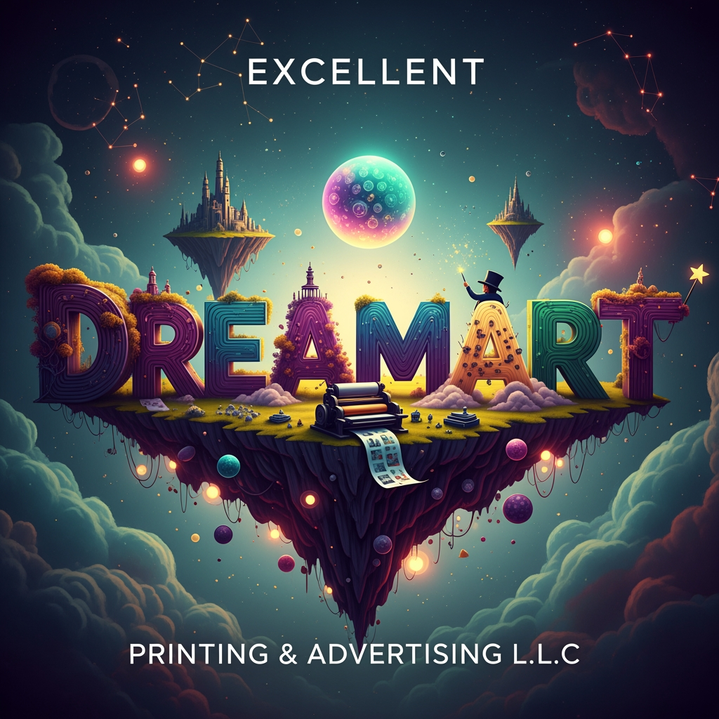 AI Design for EXCELLENT DREAMART PRINTING & ADVERTISING L.L.C  Highlight dream art