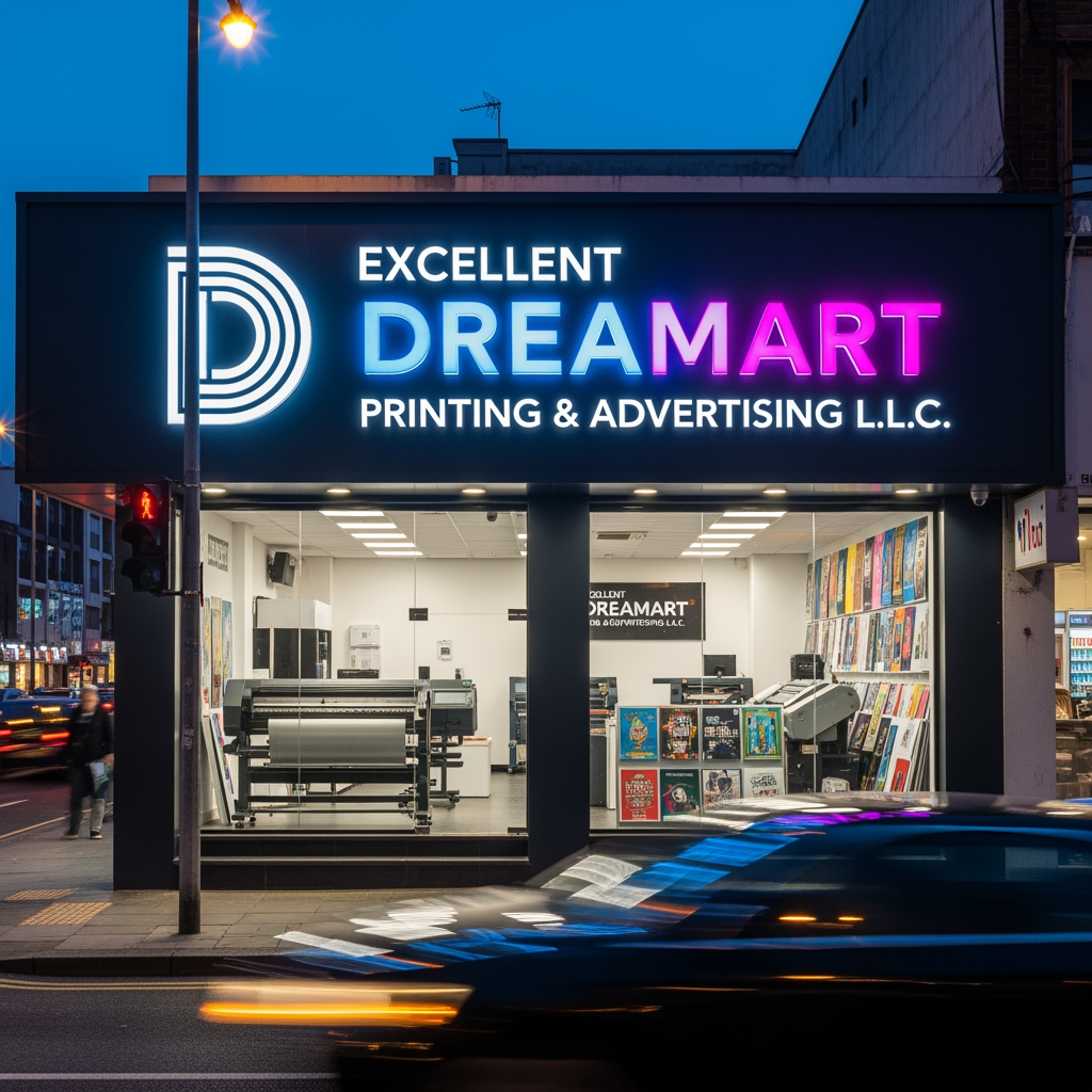 AI Design for EXCELLENT DREAMART PRINTING & ADVERTISING L.L.C  Highlight dream art