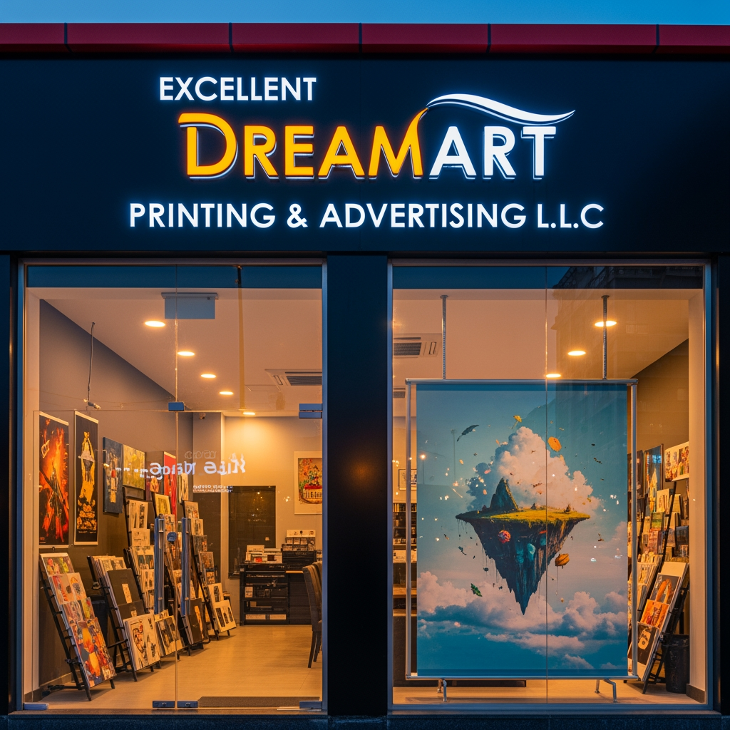 AI Design for EXCELLENT DREAMART PRINTING & ADVERTISING L.L.C  Highlight dream art