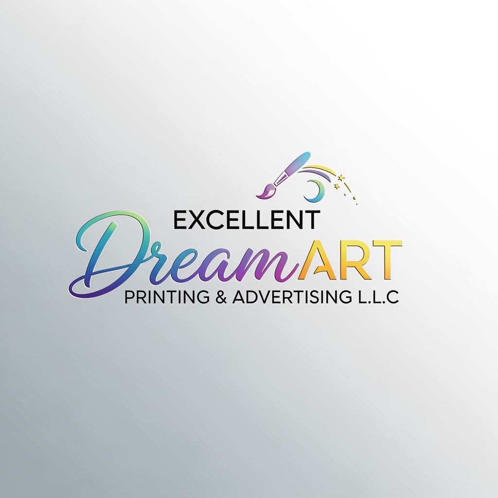 AI Design for EXCELLENT DREAMART PRINTING & ADVERTISING L.L.C  Highlight dream art