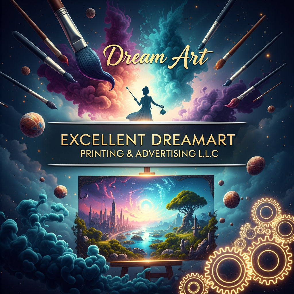 AI Design for EXCELLENT DREAMART PRINTING & ADVERTISING L.L.C  Highlight dream art