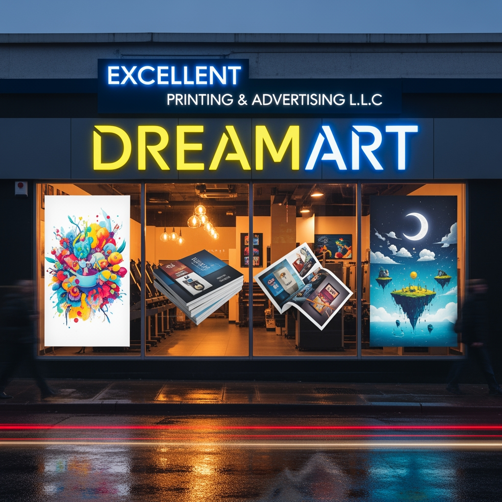 AI Design for EXCELLENT DREAMART PRINTING & ADVERTISING L.L.C  Highlight dream art
