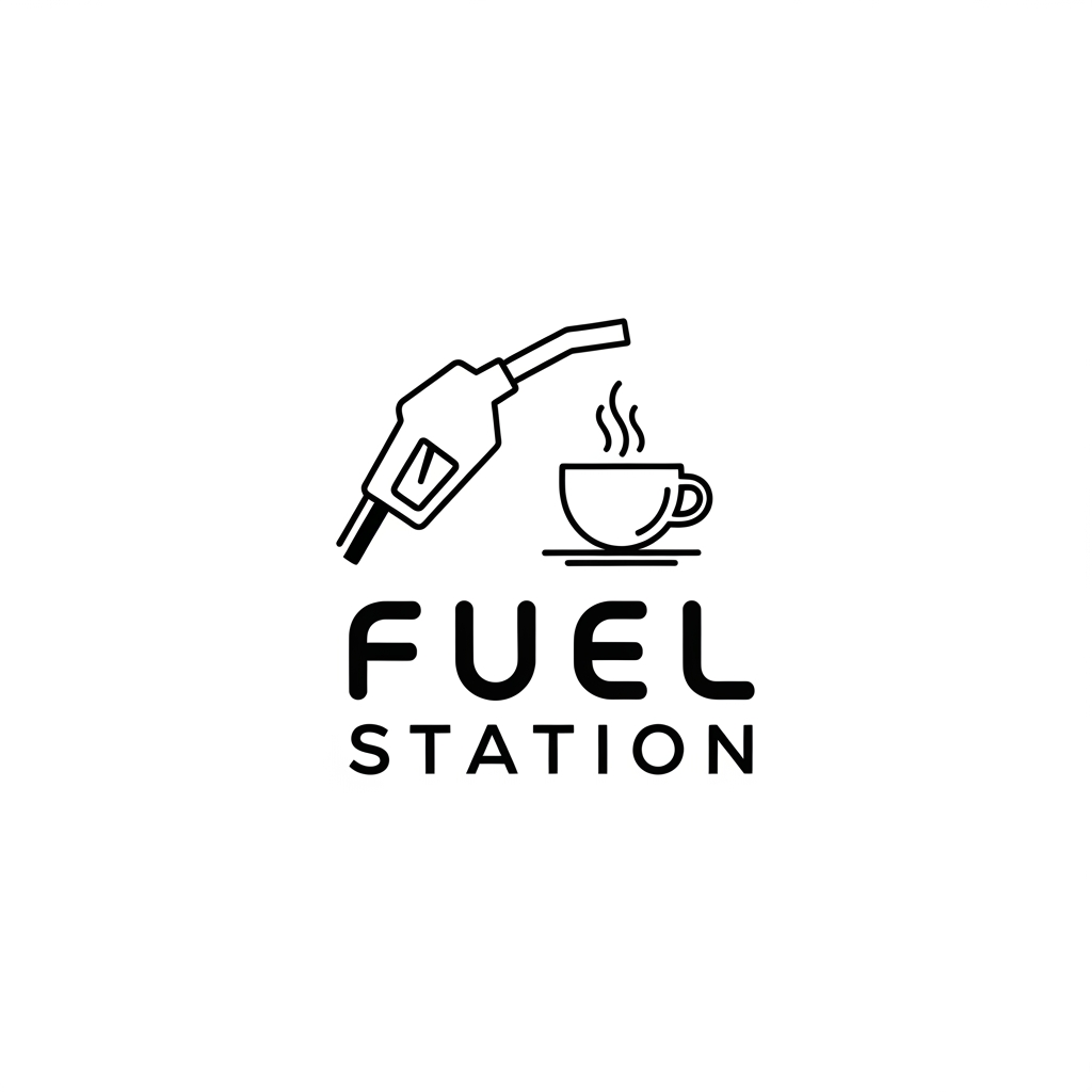 AI Design for create a minimalist asthetic clean brand logo for FUEL STATION
its a food cafe keep it balck white genz coded
too basuc ...match with cllege vibe