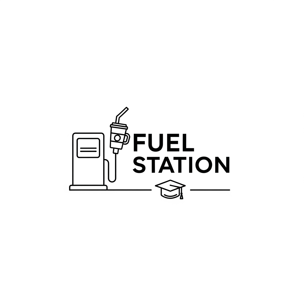 AI Design for create a minimalist asthetic clean brand logo for FUEL STATION
its a food cafe keep it balck white genz coded
too basuc ...match with cllege vibe