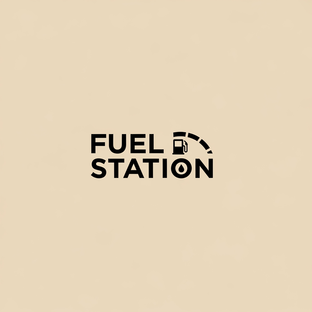 AI Design for create a minimalist clean genz logo for Canteen name FUEL STATION
i dont want loud or something clean asthetic beige black white
its a college canteen