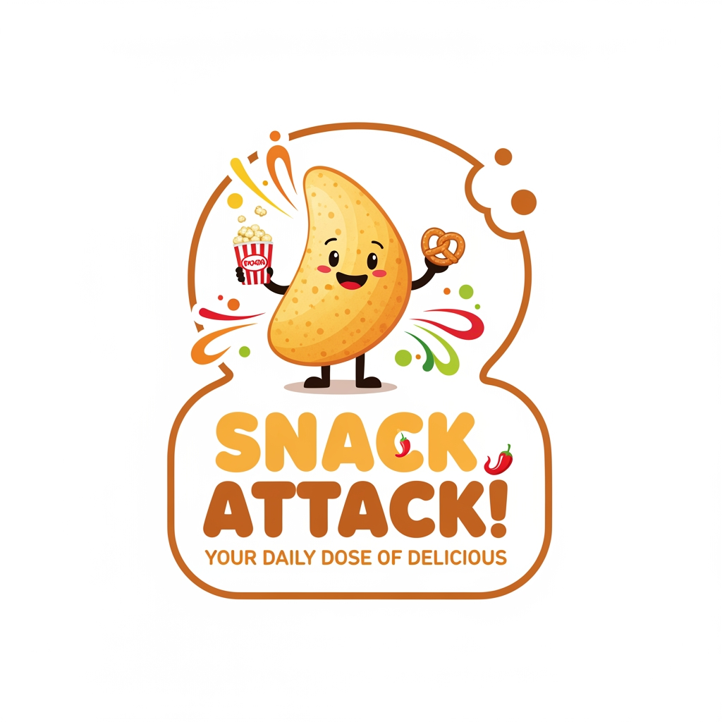 AI Design for create a logo for snacks company