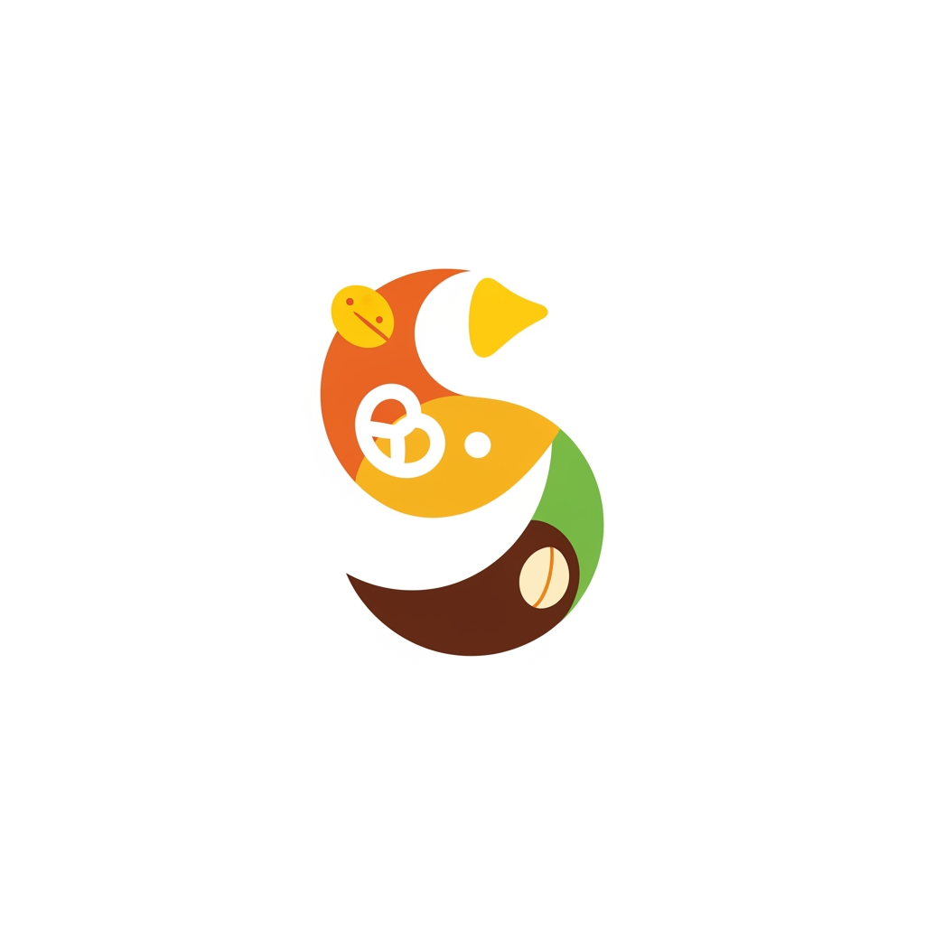 AI Design for create a logo for snacks company create a abstract logo something minimal and unique create more