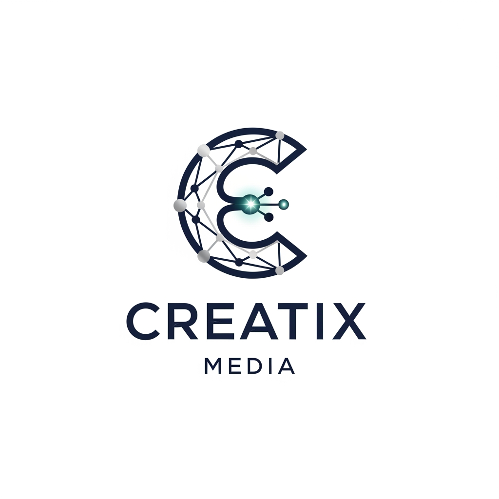 AI Design for create a logo for a business company something professional and elegant some more ides for a company named creatix a media company
