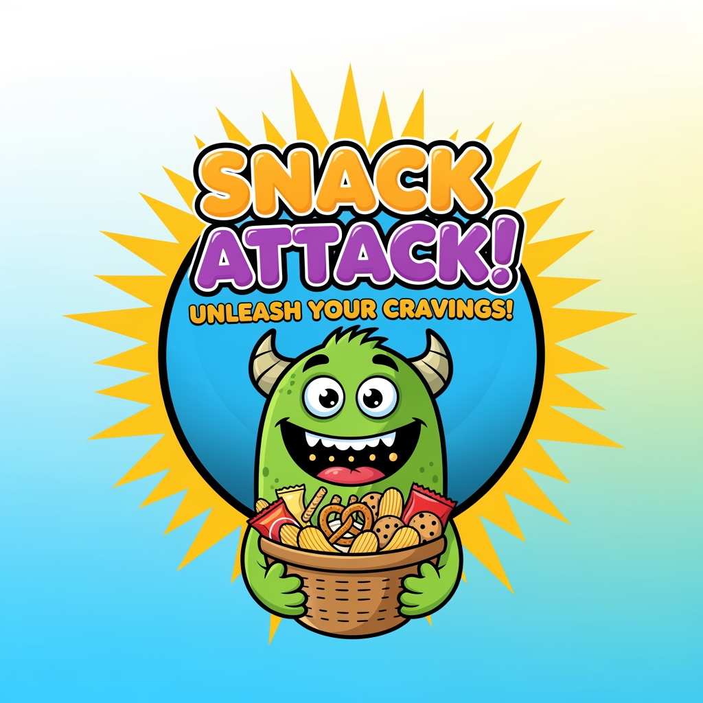 AI Design for create a logo for snacks company