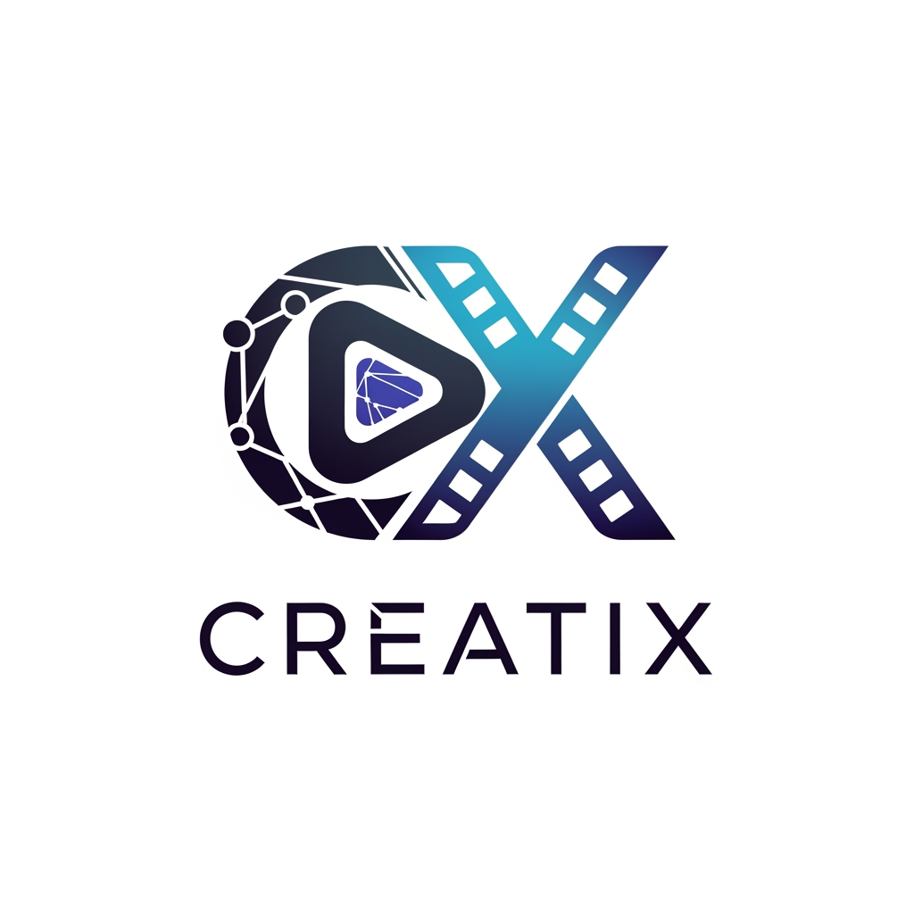 AI Design for create a logo for a business company something professional and elegant some more ides for a company named creatix a media company some more options with line art and other elements more ideas exclude line art this is too basic generate more use some media related elements