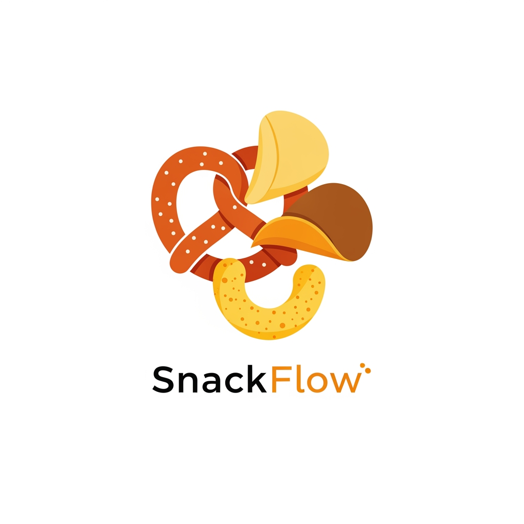 AI Design for create a logo for snacks company create a abstract logo something minimal and unique create more