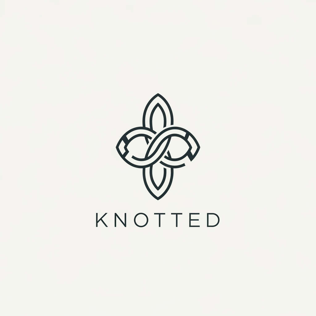 AI Design for create  jewelry brand logo that is minimal and unique something with knot