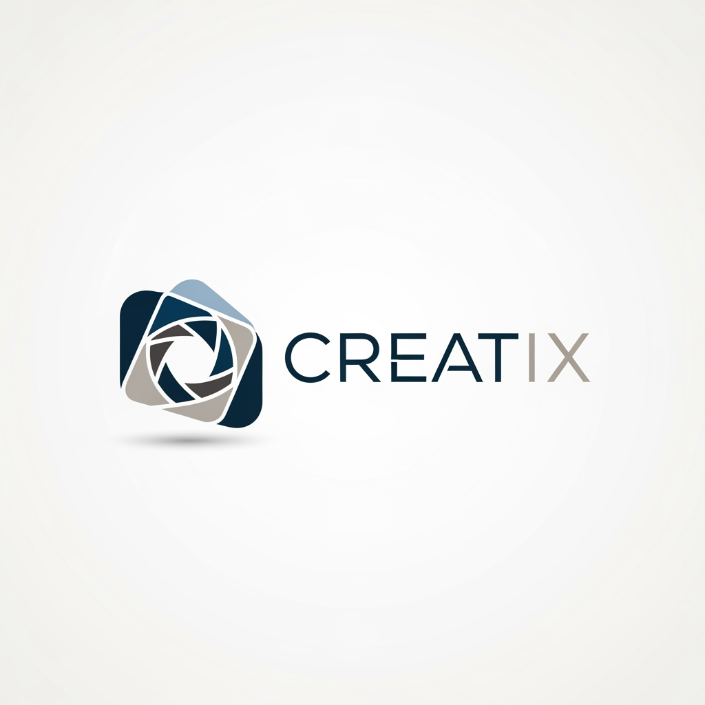 AI Design for create a logo for a business company something professional and elegant some more ides for a company named creatix a media company some more options with line art and other elements more ideas exclude line art this is too basic generate more