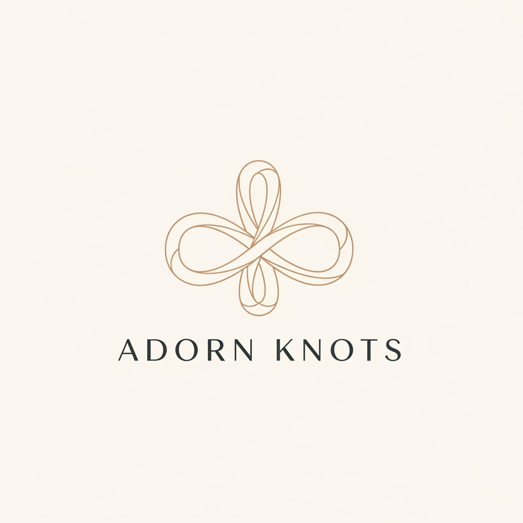 AI Design for create  jewelry brand logo that is minimal and unique something with knot