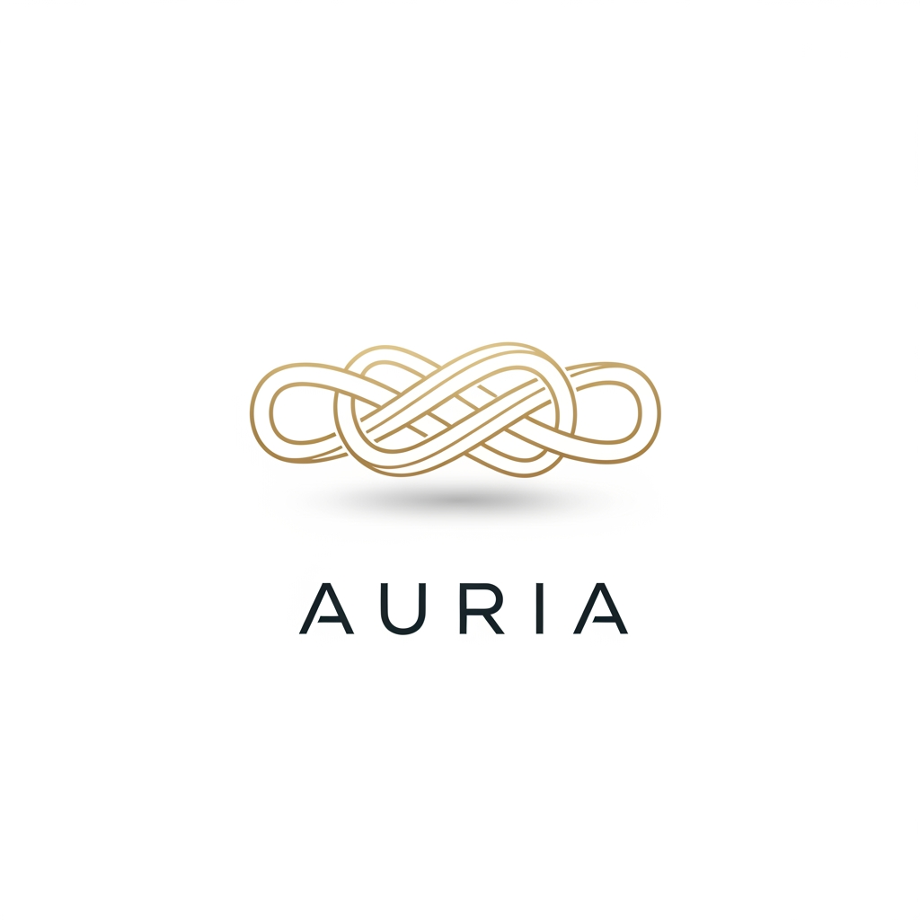 AI Design for create  jewelry brand logo that is minimal and unique something with knot