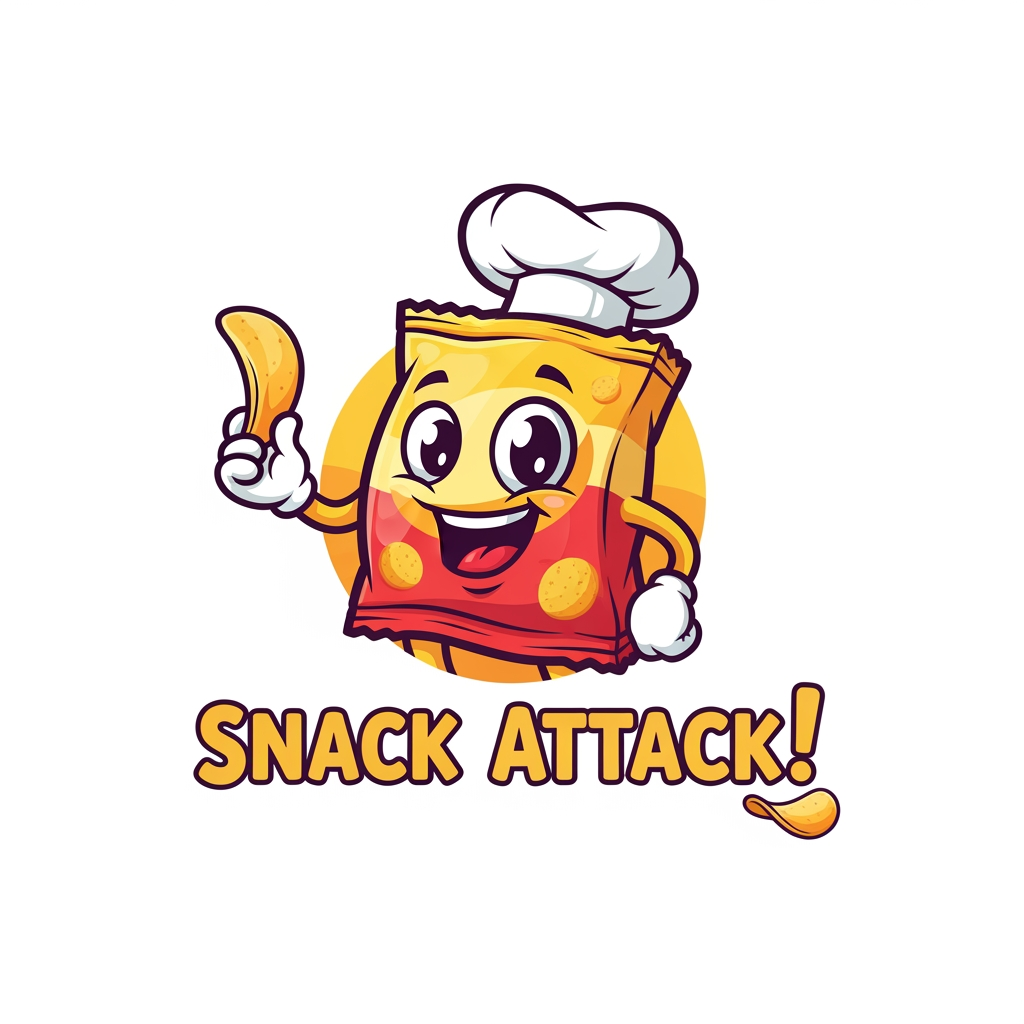AI Design for create a logo for snacks company