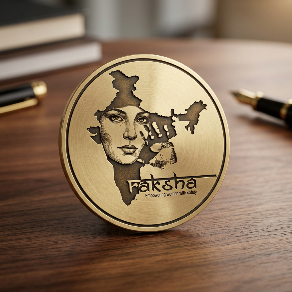AI Design for raksha sos logo for this logo is small and give me a real image not AI give me a only logo not phone not al image give ma a woman face