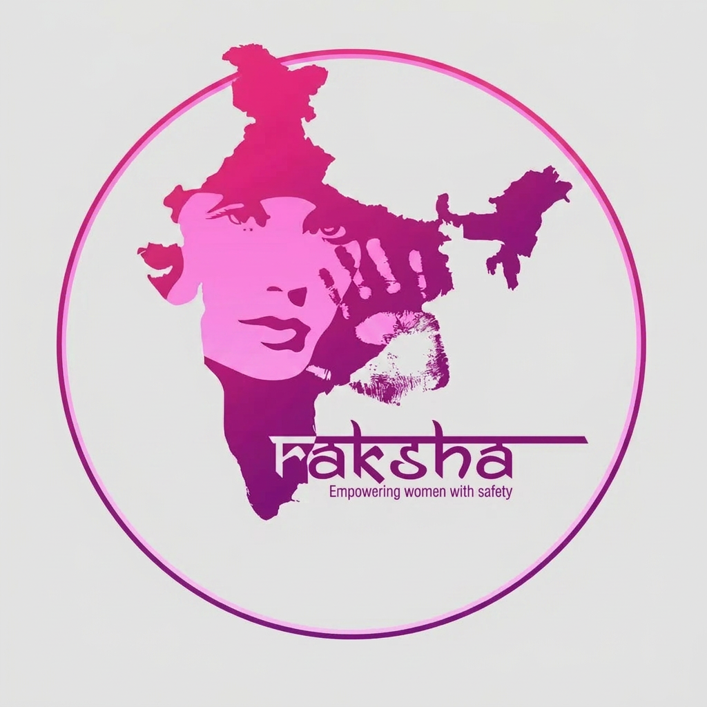 AI Design for raksha sos logo for this logo is small and give me a real image not AI give me a only logo not phone not al image give ma a woman face remove orange color my theam is pinkies and pulple type so you can give me a logo of this logo should give me a circle make it full india map but in circle formgive me a map in perfect circle