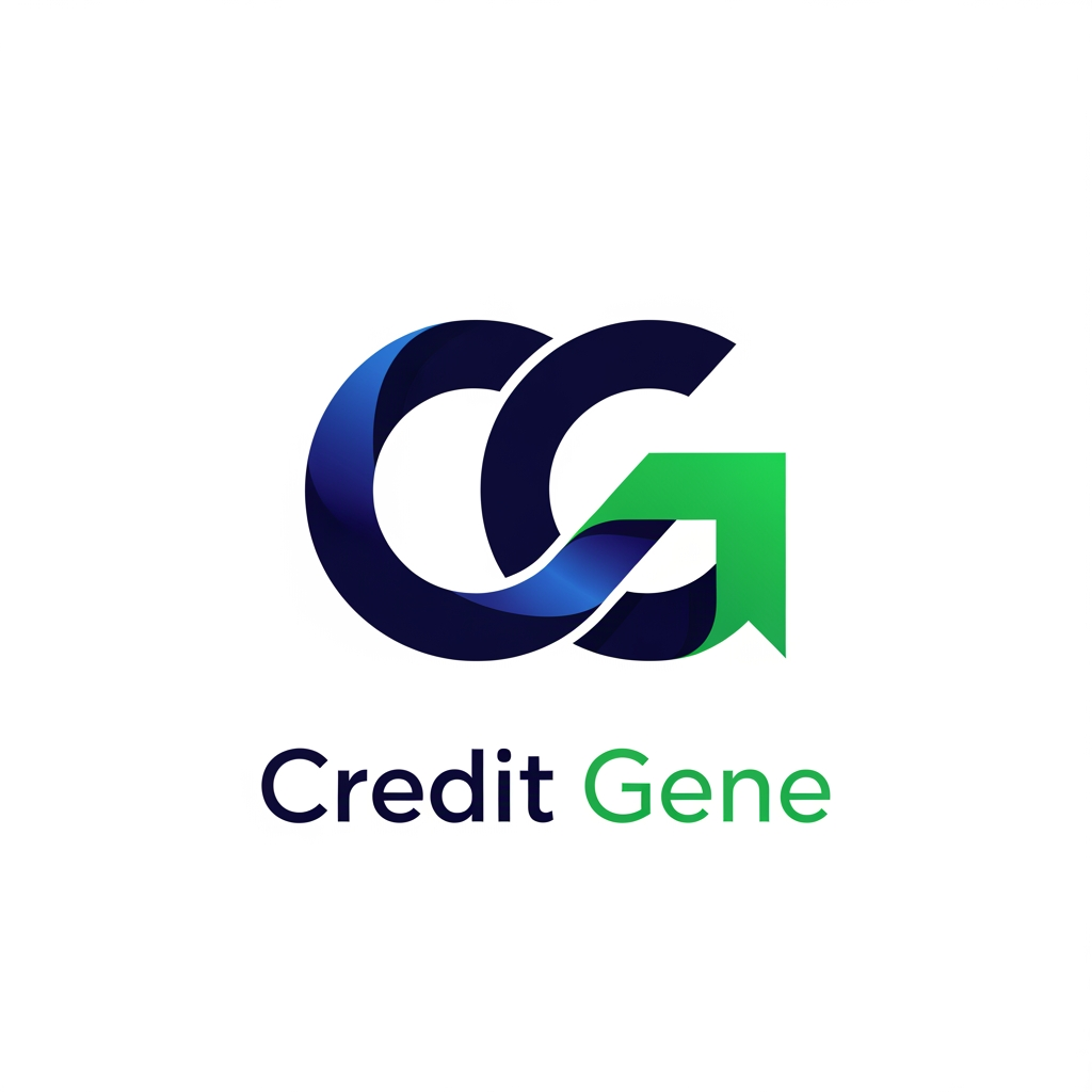 AI Design for Create an award-winning monogram logo for Credit Gene. The logo should merge the letters C and G into one unforgettable symbol. Use bold modern geometry, continuous ribbon construction, and hidden negative space. The design should be clean enough to be recognized from a distance yet unique enough to become an iconic global fintech brand. Flat vector, no gradients except subtle color transition, no shadows, no icons, white background
