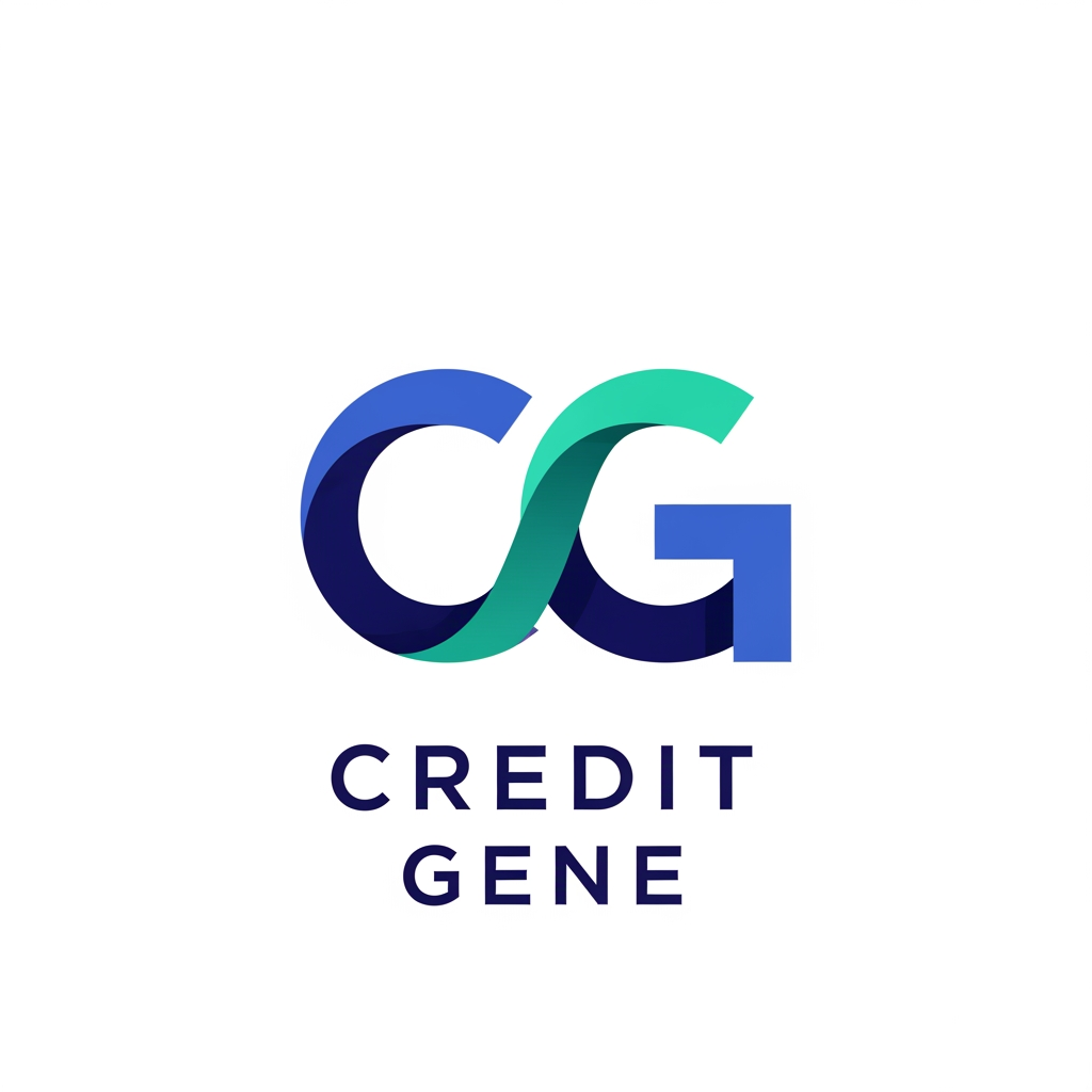 AI Design for Create an award-winning monogram logo for Credit Gene. The logo should merge the letters C and G into one unforgettable symbol. Use bold modern geometry, continuous ribbon construction, and hidden negative space. The design should be clean enough to be recognized from a distance yet unique enough to become an iconic global fintech brand. Flat vector, no gradients except subtle color transition, no shadows, no icons, white background