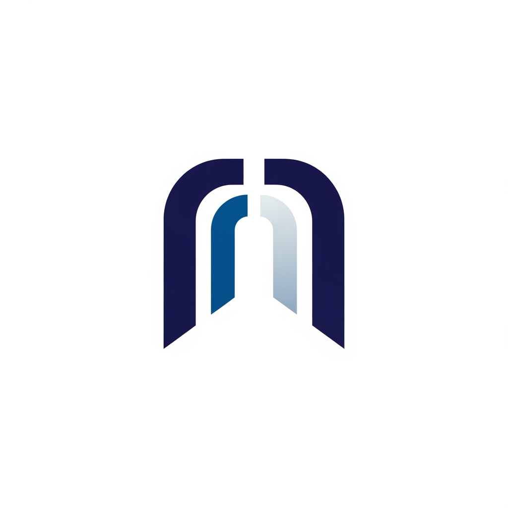 AI Design for Design an abstract gateway symbol for a fintech company.
The gateway represents opening financial opportunities for small merchants.
Do not draw a door.
Do not draw a shop.
Create a clean geometric abstract icon where the negative space subtly suggests an opening, access, and progress.
The design should be simple, premium, timeless, and instantly recognizable.