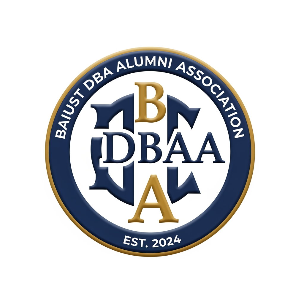 AI Design for I want to create a logo for my alumni association called BAIUST DBA ALUMNI ASSOCIATION (BDBAAA). I want it as a monogram letter logo