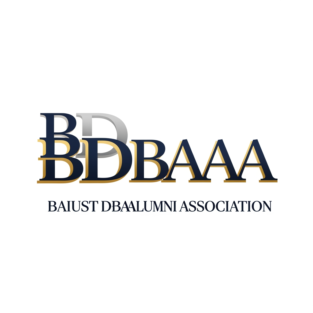 AI Design for I want to create a logo for my alumni association called BAIUST DBA ALUMNI ASSOCIATION (BDBAAA). I want it as a monogram letter logo