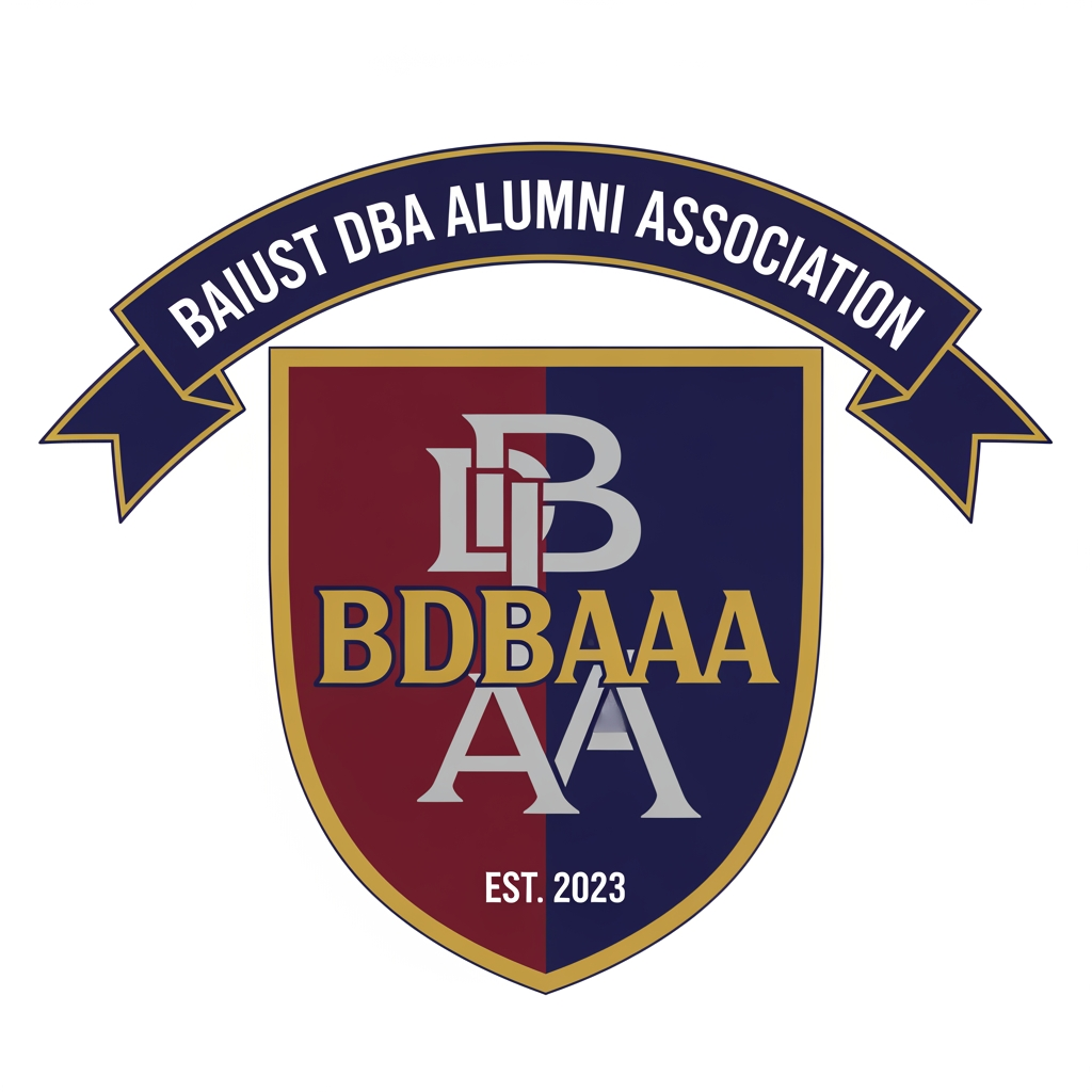 AI Design for I want to create a logo for my alumni association called - BAIUST DBA ALUMNI ASSOCIATION (BDBAAA). I want it as university type logo or monogram letter logo