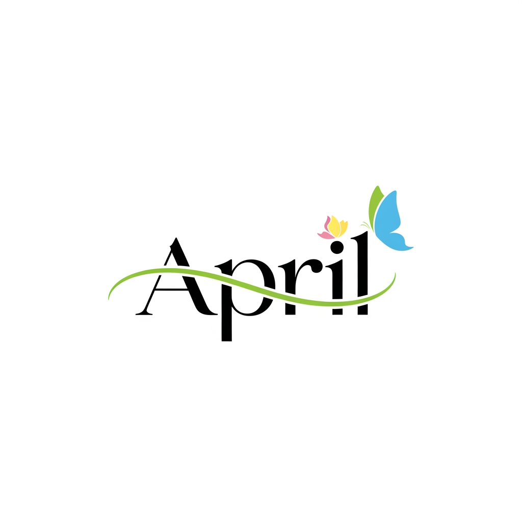 AI Design for build a logo for my brand april in a font