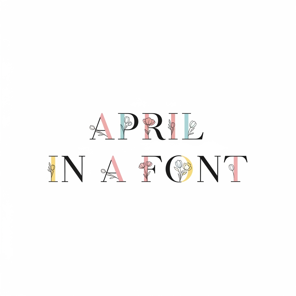 AI Design for build a logo for my brand april in a font