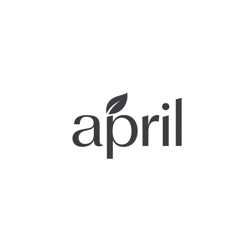 AI Design for build a logo for my brand april in a font