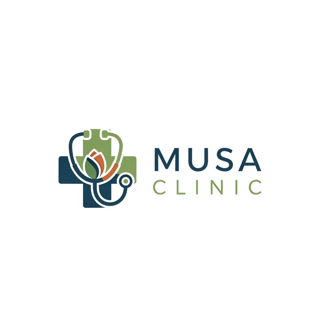AI Design for creat A logo 
Brand Name "musa clinic"
more
