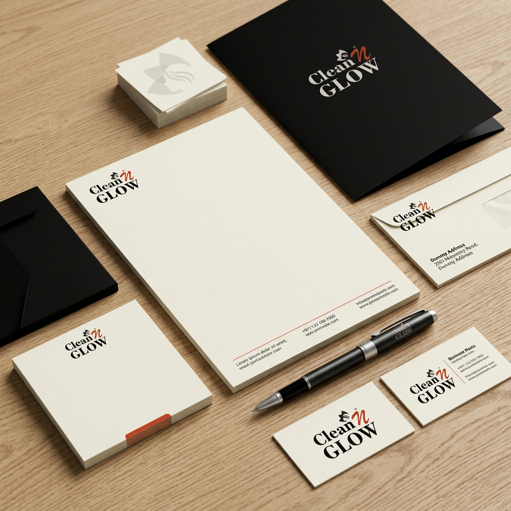 this is k brand logo please create logo stationary