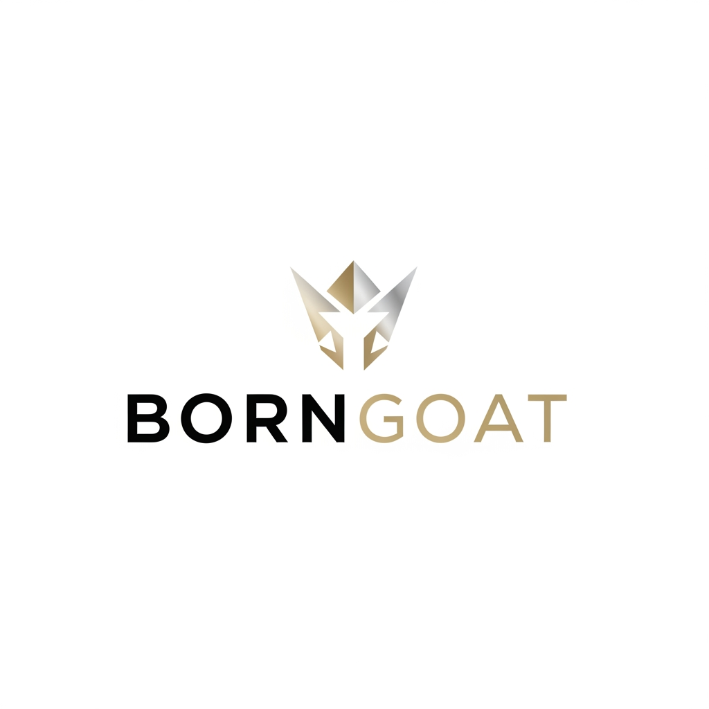 AI Design for Generate a premium, modern, and powerful logo for a sports marketing and management company named "BornGOAT".
About the brand:
BornGOAT is a sports marketing and sports management company specializing in sponsorships, branding, athlete management, partnerships, sports events, and commercial growth.
Brand personality:
Bold, elite, premium, trustworthy, ambitious, high-performance, global.
Logo requirements:
- The logo should feel strong, iconic, and memorable.
- Incorporate a goat symbol (representing Greatest Of All Time) in a modern and minimal way.
- The design should reflect leadership, excellence, dominance, and winning mentality.
- The logo should be clean, scalable, and suitable for social media, website, jerseys, presentations, and merchandise.
- Include both icon + wordmark.
- Brand name: BornGOAT
Style:
Minimal, modern, luxury sports brand aesthetic.
Color palette:
Black, white, gold, silver.
Reference vibe:
Nike, Puma, Adidas, Under Armour — premium sports branding.
Output:
Generate 1 unique logo concepts.
dont use a goat animal symbol