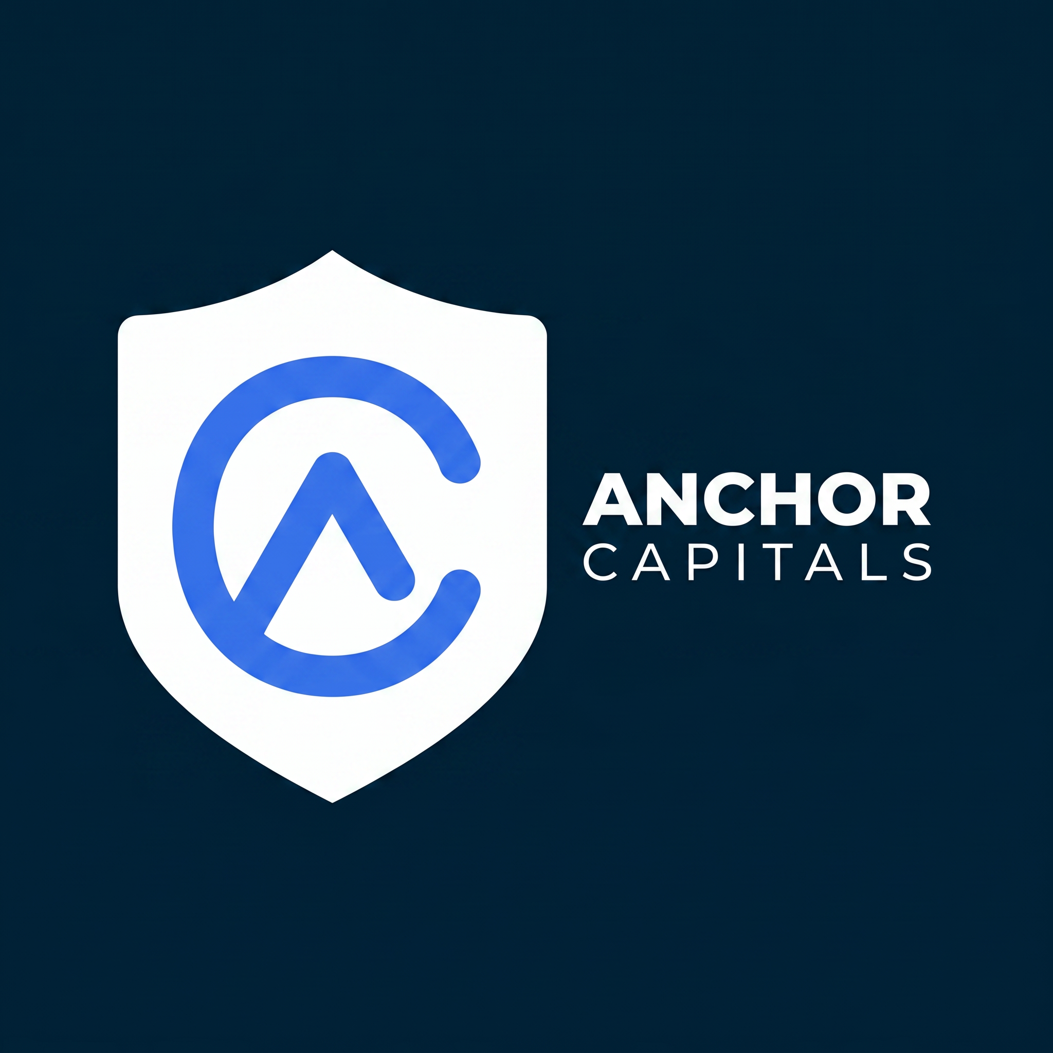 AI Design for # Anchor Capitals — AC Monogram Shield: SVG Generation Brief
Use this as a direct prompt for an SVG-generating tool, or as a creative brief for a designer. It fully specifies geometry, construction logic, and color so the result is reproducible, not left to interpretation.
---
## Concept summary
Design a single emblem for the brand **Anchor Capitals** — a shield-shaped mark containing one continuous glyph that reads simultaneously as the letters **A** and **C**, and as an anchor's ring and crown. The technique: one shape, multiple readings — the same principle as a maritime crest where the inner icon doubles as a boat hull, an anchor, and a letterform depending on how you look at it. Here, the two readings that matter are the brand's initials (A, C) and the maritime/stability metaphor (anchor ring, anchor point).
## Outer shape — the shield
- Heraldic crest silhouette: a "twin-peak" top edge — two shoulder peaks meeting at a shallow center dip (not a flat top, not a single point) — curving down through rounded shoulders, running in relatively straight sides, then tapering to a single sharp point at the bottom center.
- Proportions: roughly 0.77 width-to-height (e.g. 156 wide × 203 tall in a 200-unit local grid).
- Rendered as a solid silhouette fill — no outline stroke. This shield is a container, not a frame.
## Inner glyph — the AC monogram
This is the part that has to be exact, not approximated:
- **The "C"**: an open ring — roughly 280° of a circle, opening toward the right at about a 70–80° gap. Drawn as a single thick stroke with rounded caps at both open terminals (not a closed donut shape — it must read as an open letter C, terminals visible).
- **The "A"**: a simple chevron / peak — a single upward-pointing "^" with two legs descending from the apex, no crossbar (matching a minimal, geometric "A" treatment, not a full architectural A). Rounded join at the apex, rounded caps at both leg ends.
- **The fusion**: nest the chevron inside the C's open mouth so the chevron's two leg-ends sit close to — almost touching — the C's two open terminals. The two shapes should not simply sit side by side; they should share the same visual space, same stroke weight, same optical center, so the eye reads one interlocked mark, not two separate icons placed near each other.
- Stroke weight: heavy — roughly 16 units on a 200-unit grid (≈8% of the shield's width). This isn't optional; thin strokes will not survive the favicon-scale legibility test below.
- Center the whole glyph inside the shield's interior, with roughly equal margin on all sides.
## Construction technique
Two acceptable methods, in order of preference:
1. **Preferred — true negative space**: One compound path using the even-odd fill rule, where the shield is the outer contour and the C+chevron strokes are cut as holes through it. This is what makes the mark work as a single flat color (a stamp, a favicon, an embossed seal) — critical, don't skip this if the deliverable needs to scale down or print in one color.
2. **Acceptable for a colored variant**: Solid shield fill in one color, with the C+chevron drawn on top in a second color (not cut out, just layered). Use this only for the full-color brand version, not for the single-color/stamp version.
## Color specification
- **Primary full-color lockup**: shield fill white `#FFFFFF`; C+chevron glyph in cobalt `#3870F2`; presented on an ink-navy `#001A2C` background.
- **Single-color variants required**: solid `#001A2C` (or pure black) version for light backgrounds; solid white version for dark backgrounds and for use as a favicon/stamp. These must use the true negative-space construction (method 1 above), not layered colors.
- No gradients, no drop shadows, no glow effects, anywhere, in any variant.
## Wordmark lockup
Pair the icon with the wordmark in a horizontal lockup (icon left, text right, vertically centered against the icon's height):
- Line 1: **ANCHOR** — bold/heavy weight, tracked letter-spacing, larger size.
- Line 2: **CAPITALS** — regular/medium weight, wider tracked letter-spacing, smaller size, positioned directly below line 1.
- Typeface: geometric sans — Plus Jakarta Sans preferred (brand typeface), Arial/Helvetica acceptable as fallback.
- All caps on both lines.
## Deliverable requirements
- Format: SVG, vector paths only. No raster fills, no filters, no embedded images.
- Must remain legible and distinguishable as both letters at 16×16px (browser favicon scale) — test this explicitly before finalizing stroke weights or the C's gap angle.
- Required variants: icon-only (square, for app icons/favicons), horizontal lockup (icon + wordmark), and at minimum one single-color version per the color spec above.
- Flat design throughout: no gradients, no shadows, no bevels, no glow. Rounded caps and joins on all glyph strokes; consistent corner treatment if any rectangles are used elsewhere in the lockup.
## Open variables (resolve before final production)
- C's opening angle: currently specified facing right. An alternative is opening downward, which lets the A's apex point straight up through the gap rather than at a diagonal — test both before locking.
- Stroke weight could be reduced for a more refined feel, at some cost to small-size legibility — only adjust after the favicon test passes at the heavier weight first.