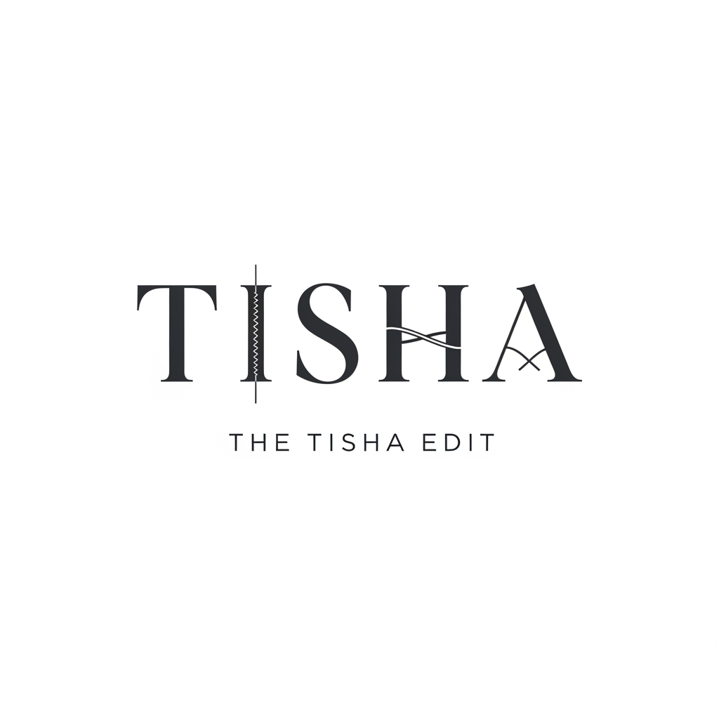 AI Design for Tisha is based in Tirupur (India’s textile hub) but sources from the North (the heart of heavy embroidery, handlooms, and intricate ethnic work), we have a brilliant narrative goldmine. We aren't just selling clothes; we are curators filtering the absolute best of Northern craftsmanship through a sophisticated, modern lens for a Pan-India audience. At a ₹3,000 – ₹5,000 price point, we are entering the affordable luxury or premium bridge segment. To build long-term luxury brand awareness while secretly keeping the cash registers ringing (conversions), our strategy needs to feel less like a loud digital marketplace and more like an exclusive digital flagship store. The Narrative: "The Tisha Edit." We travel, hand-select, and curate premium, contemporary ethnic silhouettes from regional Northern artisans, bringing untamed heritage to the modern, global Indian woman. The Visual Language: High-fashion, minimalist, editorial. Think clean lines, rich tones, and plenty of breathing room (white space) on the Instagram feed and website. If it looks like a catalog, it drops in perceived value. It needs to look like a magazine cover. CREATE A LOGO FOR THE BRAND TISHA.