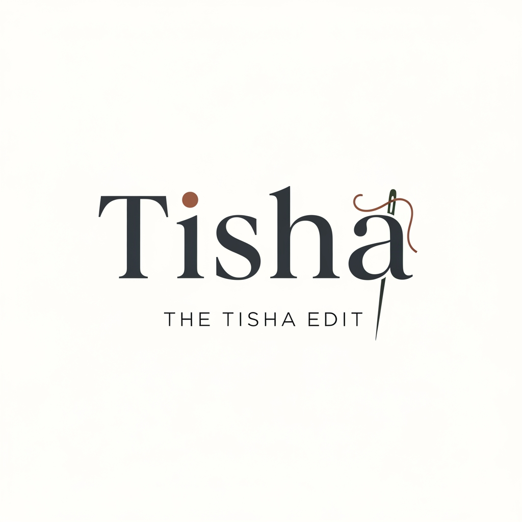AI Design for Tisha is based in Tirupur (India’s textile hub) but sources from the North (the heart of heavy embroidery, handlooms, and intricate ethnic work), we have a brilliant narrative goldmine. We aren't just selling clothes; we are curators filtering the absolute best of Northern craftsmanship through a sophisticated, modern lens for a Pan-India audience. At a ₹3,000 – ₹5,000 price point, we are entering the affordable luxury or premium bridge segment. To build long-term luxury brand awareness while secretly keeping the cash registers ringing (conversions), our strategy needs to feel less like a loud digital marketplace and more like an exclusive digital flagship store. The Narrative: "The Tisha Edit." We travel, hand-select, and curate premium, contemporary ethnic silhouettes from regional Northern artisans, bringing untamed heritage to the modern, global Indian woman. The Visual Language: High-fashion, minimalist, editorial. Think clean lines, rich tones, and plenty of breathing room (white space) on the Instagram feed and website. If it looks like a catalog, it drops in perceived value. It needs to look like a magazine cover. CREATE A LOGO FOR THE BRAND TISHA.