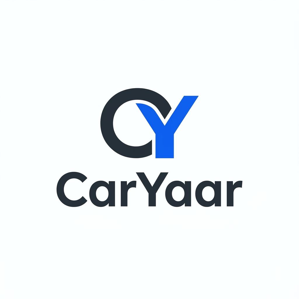 AI Design for "A professional logo for 'CarYaar'. Modern, geometric font where the 'C' and 'Y' subtly interlock, creating a sense of trust and partnership. The design is balanced, symmetrical, and sleek. Professional business style, vector art, flat design, deep charcoal and electric blue colors."